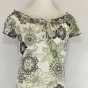 Jersey Knit  Short Sleeve Top SZ L NEW